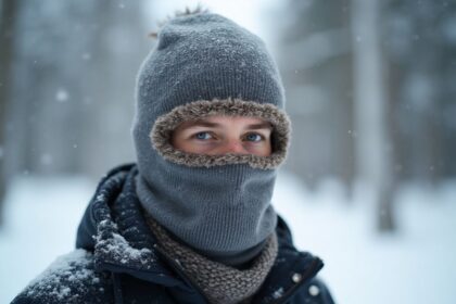 Cagoule en hiver offrant chaleur et protection contre le froid