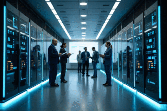 Centre de données moderne avec ordinateurs quantiques et scientifiques
