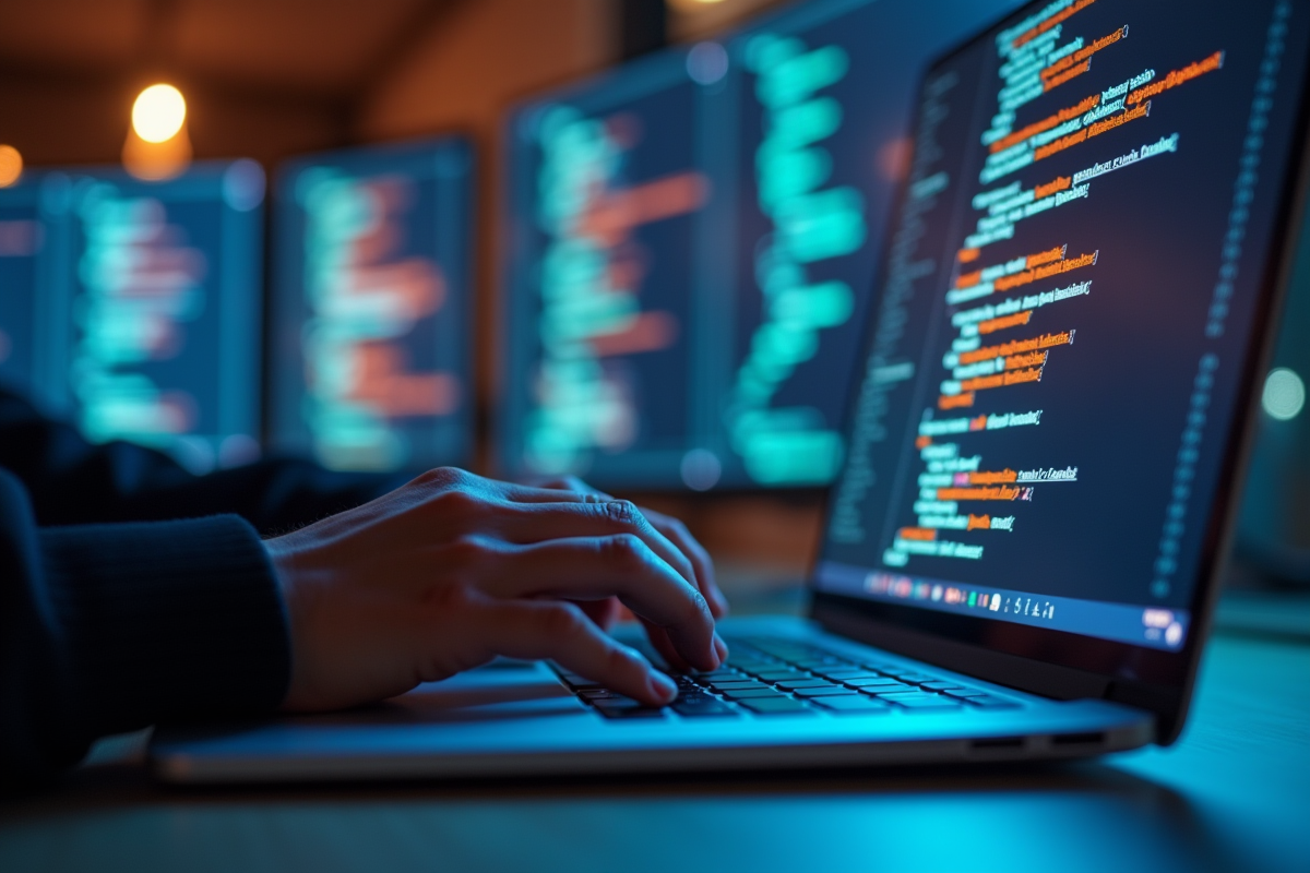 Mains tapant sur un clavier d