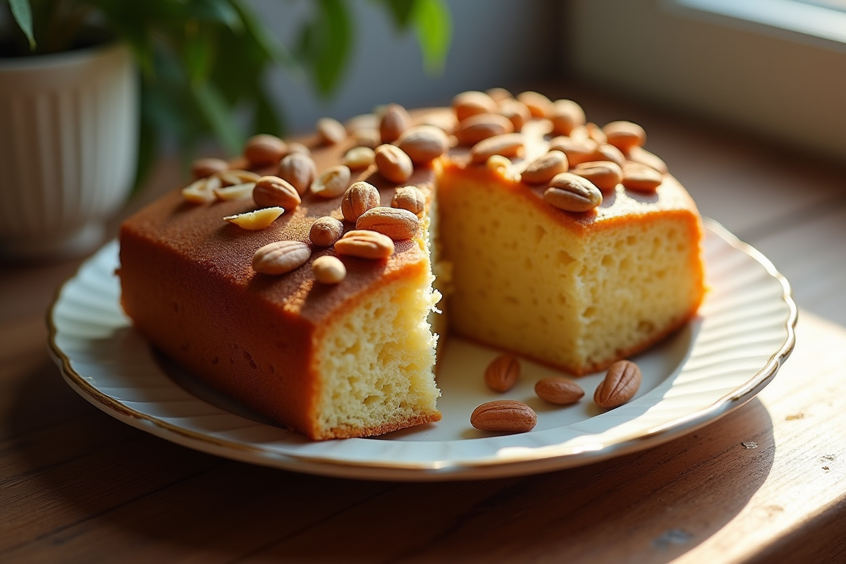 Gâteau aux noix du Brésil avec noix fraîches